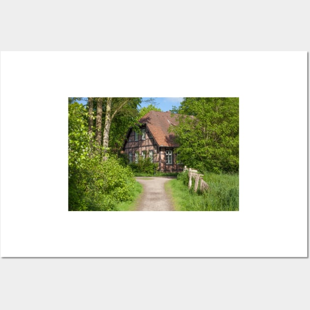 Bremen; Bremen-North, way; Schoenebeck; House; half-timbered house; Bremen Switzerland Wall Art by Kruegerfoto